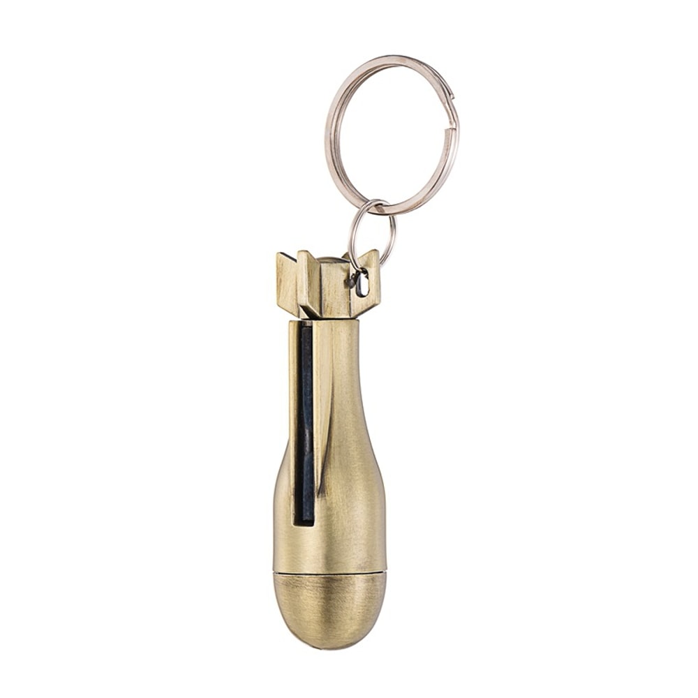 Premium Bullet Keychain Windproof Waterproof Stainless Steel Lighter 5