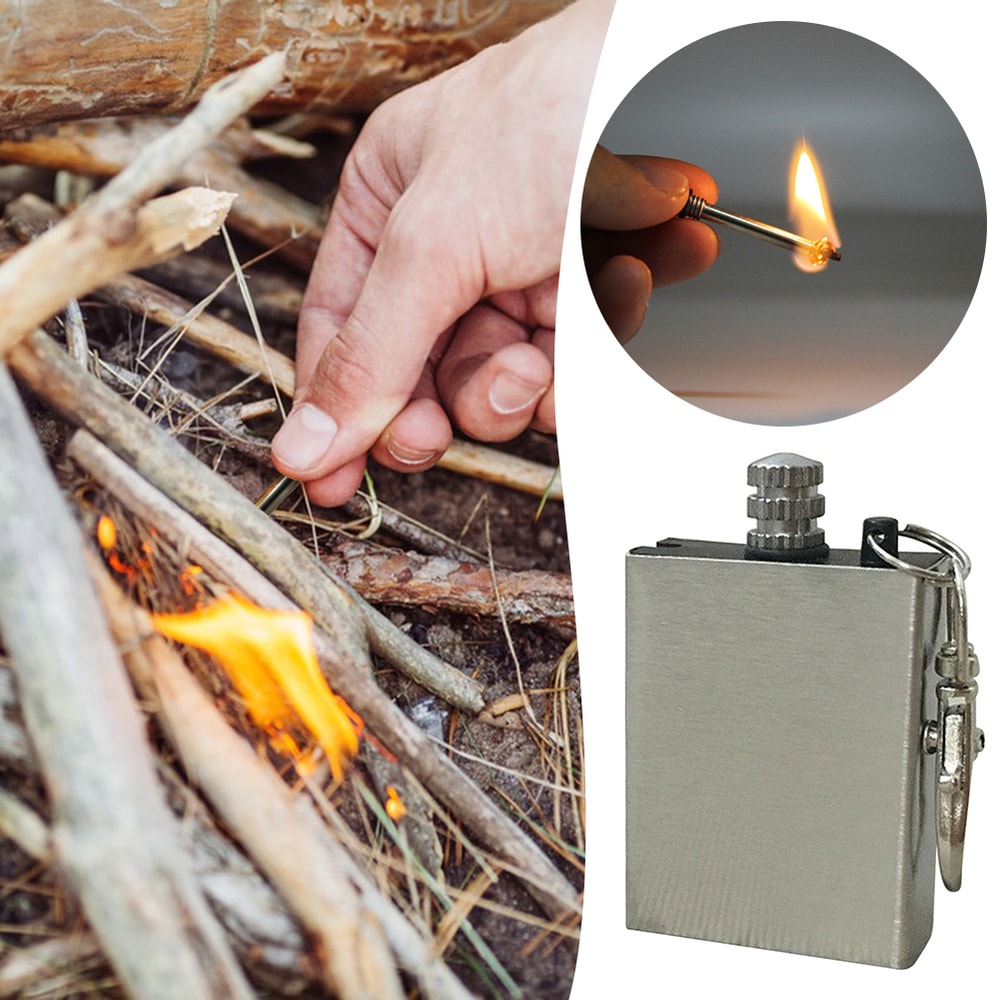 Waterproof Permanent Match Keychain Lighter Portable Survival Fire Starter For Camping Emergency U 2