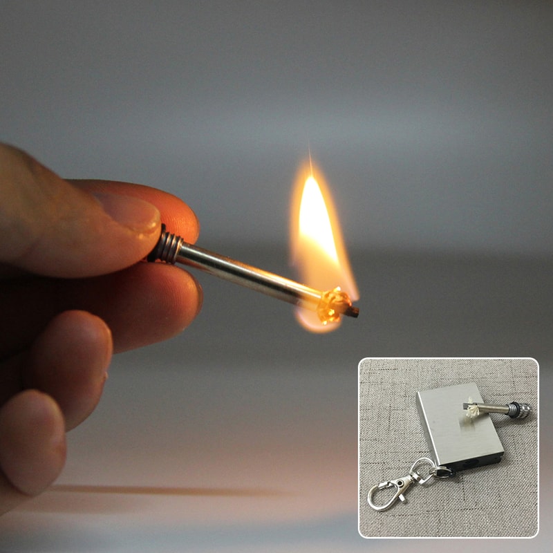 Waterproof Permanent Match Keychain Lighter Portable Survival Fire Starter For Camping Emergency U 3