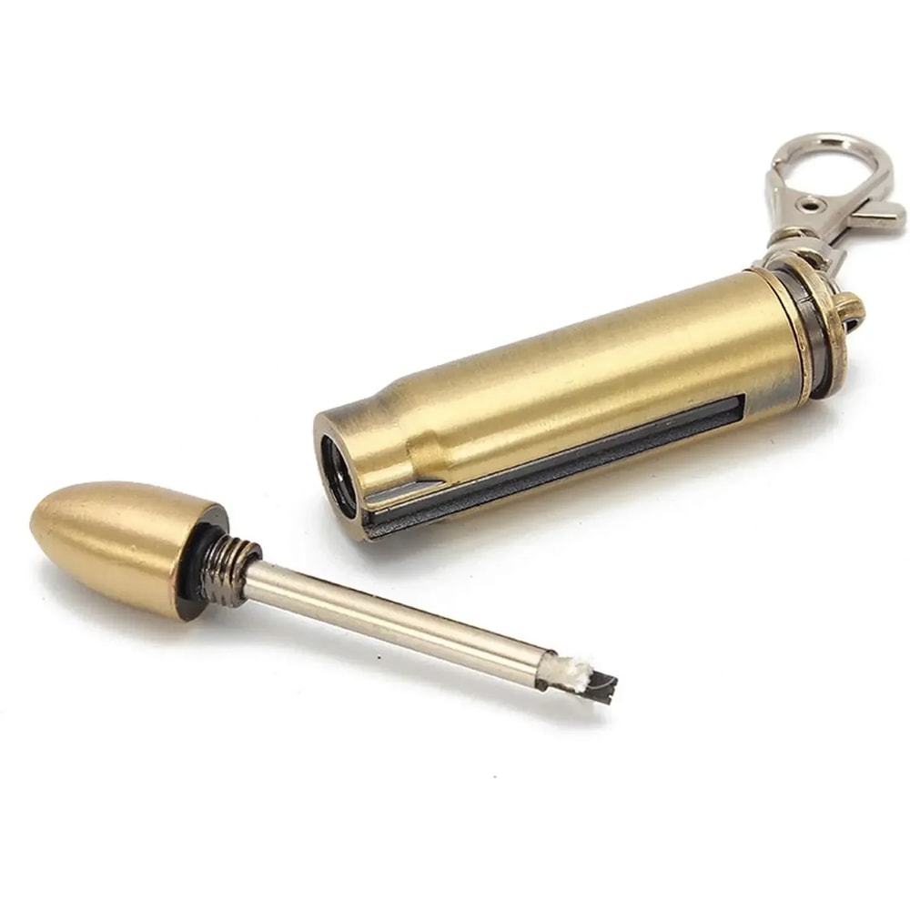 Portable Waterproof Survival Match Lighter Keychain Metal Fire Starter 1