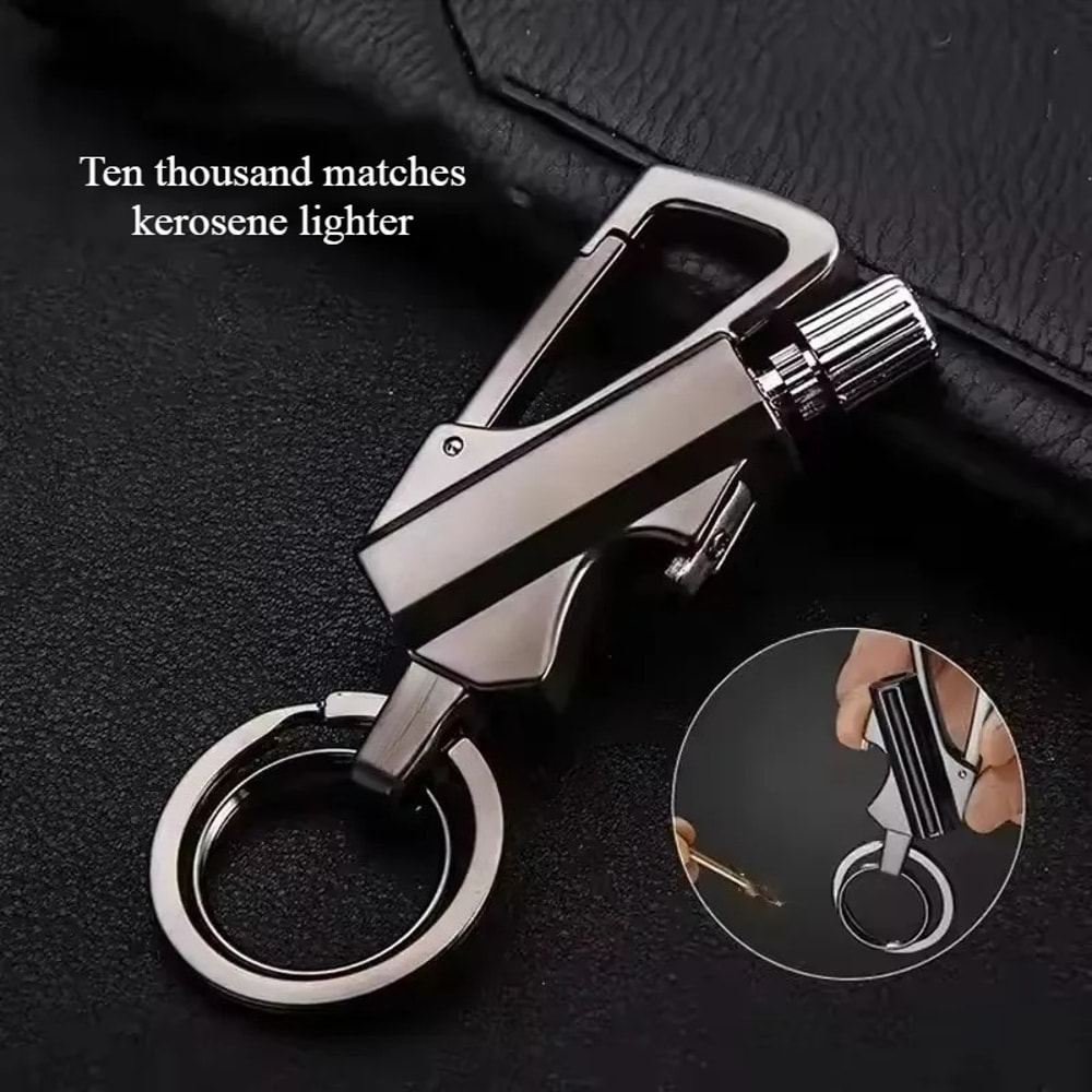 Outdoor Portable Keychain Bottle Opener With Waterproof Metal Igniter 2