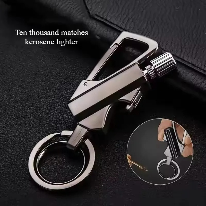 Outdoor Portable Keychain Bottle Opener With Waterproof Metal Igniter 2