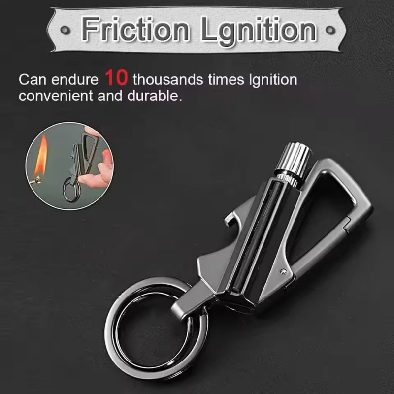 Outdoor Portable Keychain Bottle Opener With Waterproof Metal Igniter 3