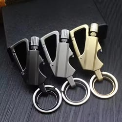 outdoor portable keychain bottle opener with waterproof metal igniter