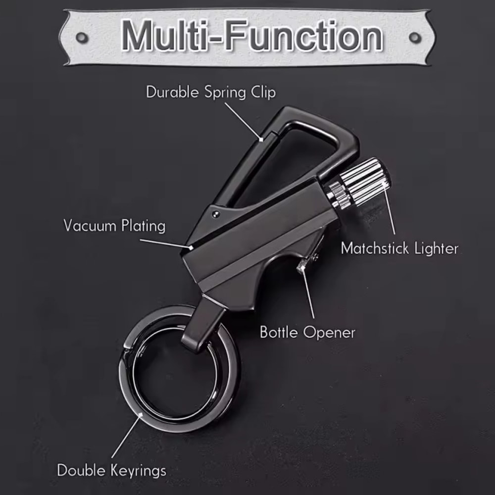 Outdoor Portable Keychain Bottle Opener With Waterproof Metal Igniter 5