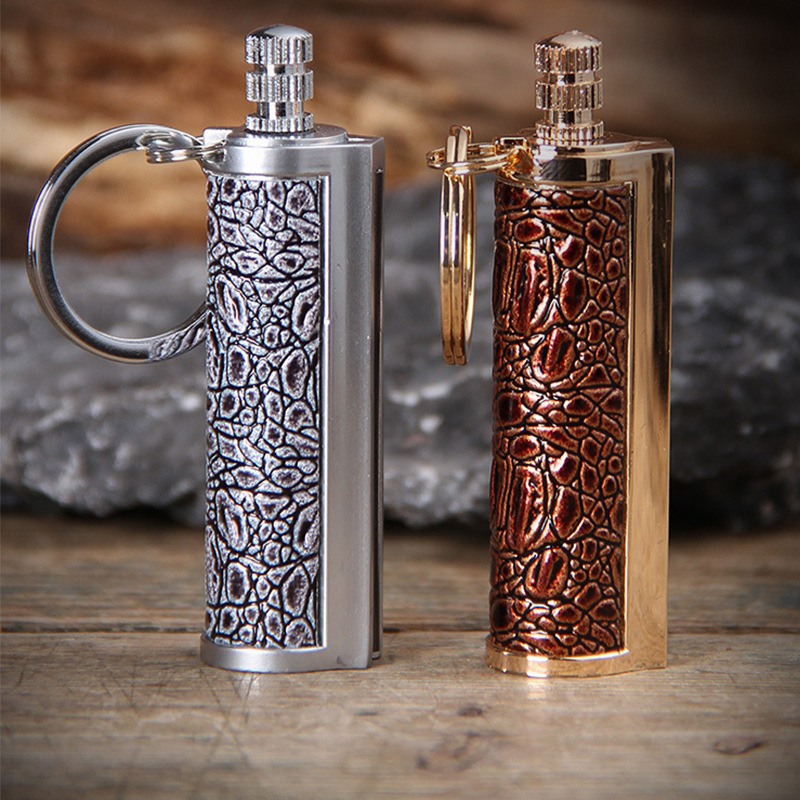 Waterproof Camping Lighter Keychain Strike Outdoor Survival Tool