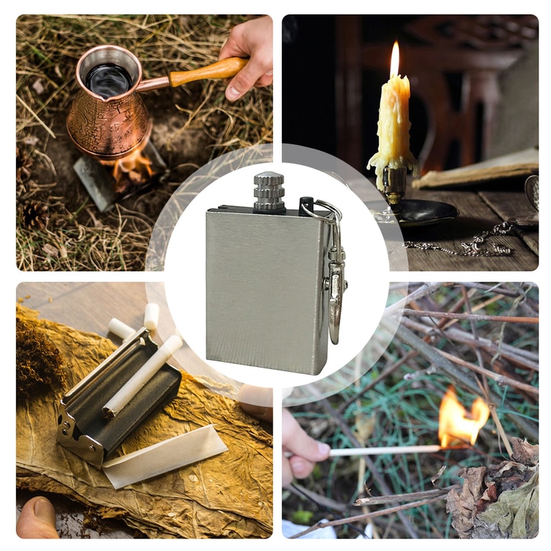 Ultimate Survival Fire Starter Keychain Portable Waterproof Flint Lighter 3