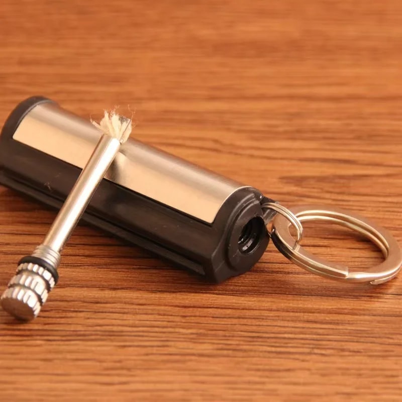 All Weather Portable Fire Starter Keychain Lighter Outdoor Camping Ignition Tool 3