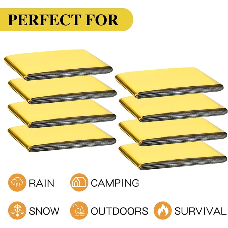 All Weather Emergency Survival Blanket Windproof Waterproof Thermal Foil For Camping 2