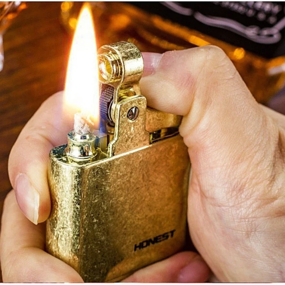 Premium Retro Brass Windproof Cigar Lighter For Men 3
