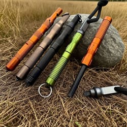all weather portable fire starter magnesium rod igniter waterproof camping & survival tool