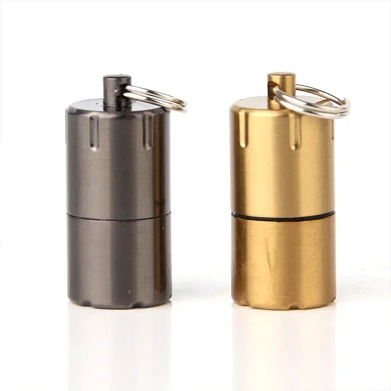 Mini Retro Keychain Oil Lighter Waterproof Survival Gift 2