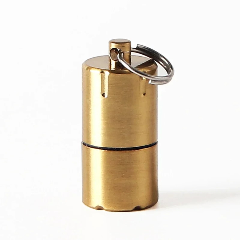 Mini Retro Keychain Oil Lighter Waterproof Survival Gift 6