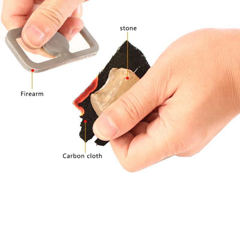 HighCarbon Steel Survival Fire Starter Outdoor Camping Hiking Tool 2