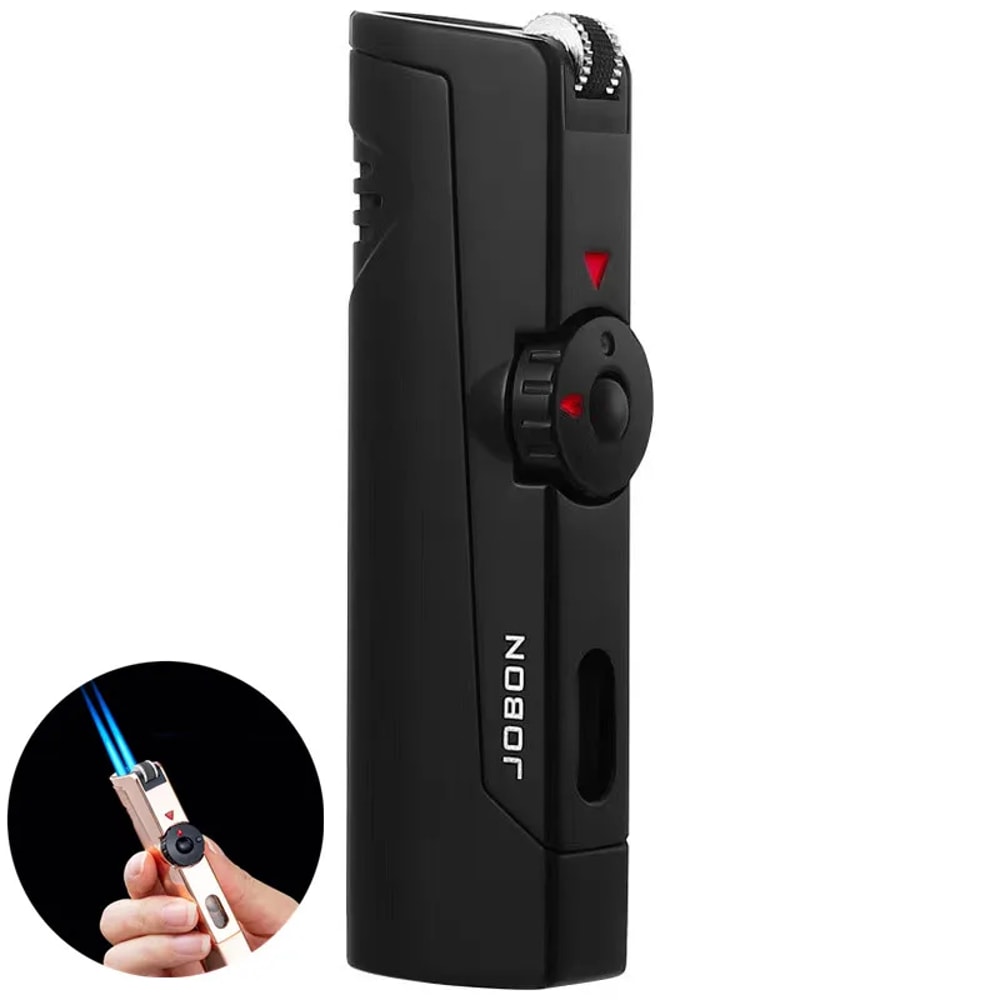 Windproof Torch Jet Cigar Lighter Inflatable Metal Butane Flame 8