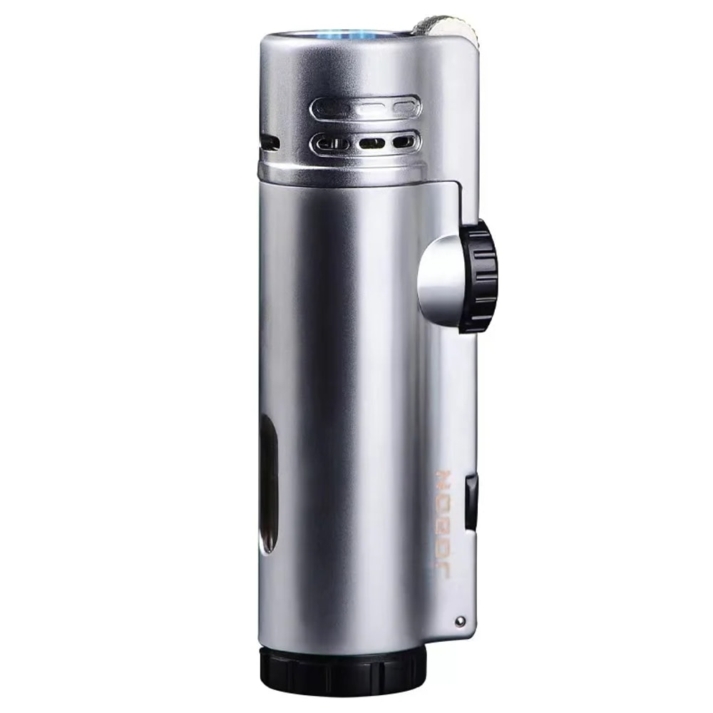 Windproof Torch Jet Cigar Lighter Inflatable Metal Butane Flame 4