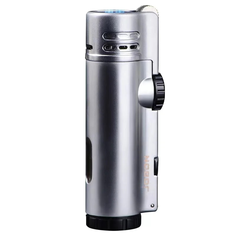 Windproof Torch Jet Cigar Lighter Inflatable Metal Butane Flame 4