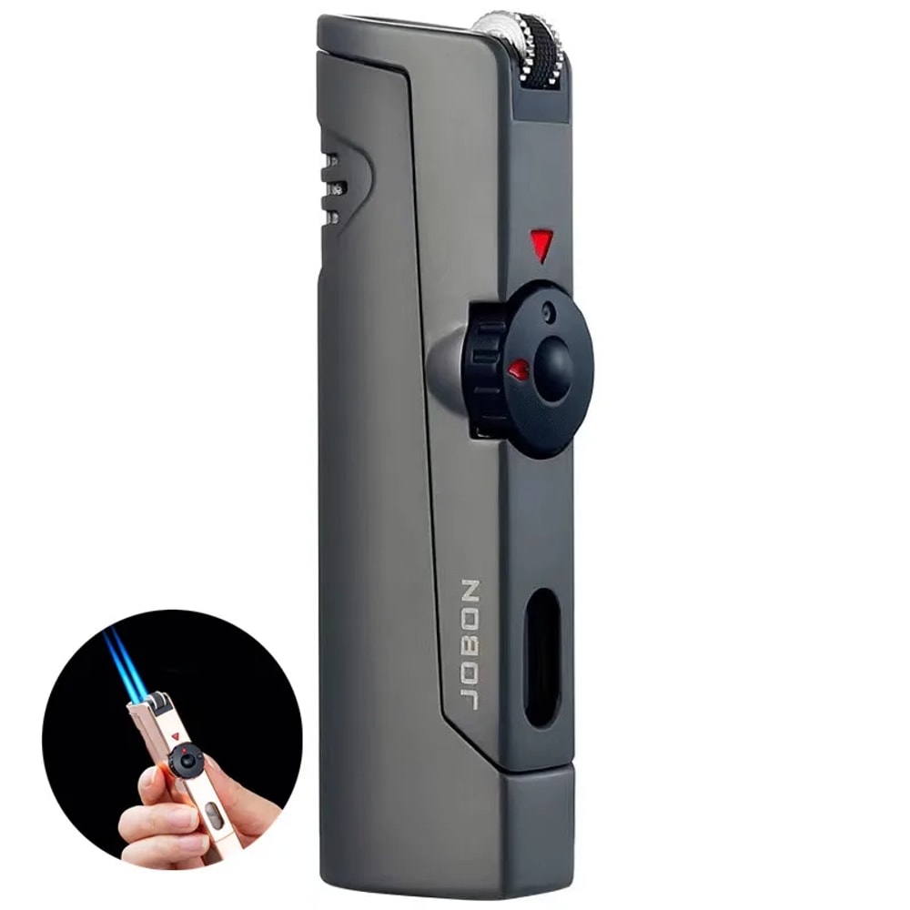 Windproof Torch Jet Cigar Lighter Inflatable Metal Butane Flame 5