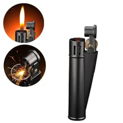 retro metal slider oil lighter durable windproof flint ignition