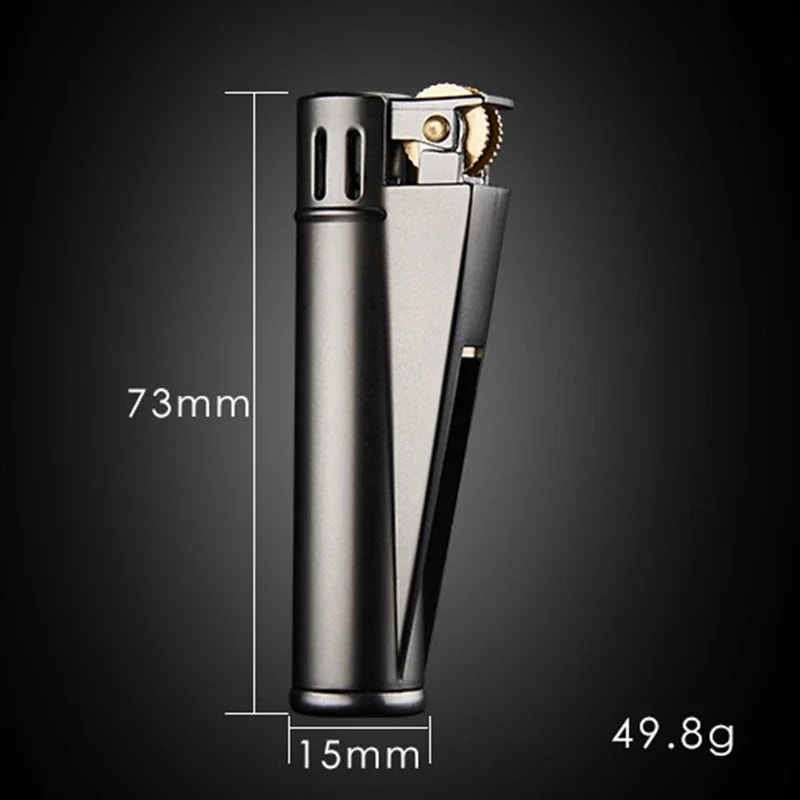 Retro Metal Slider Oil Lighter Durable Windproof Flint Ignition 4