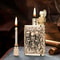 Antique 2 In 1 Flint Wheel Kerosene Lighter With Permanent Match 0