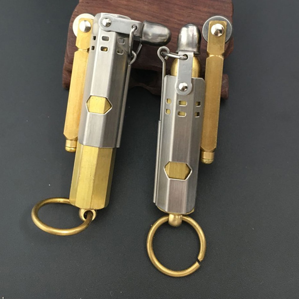 Retro Windproof Petrol Flint Lighter Vintage Metal Smoking Accessory Gift 1