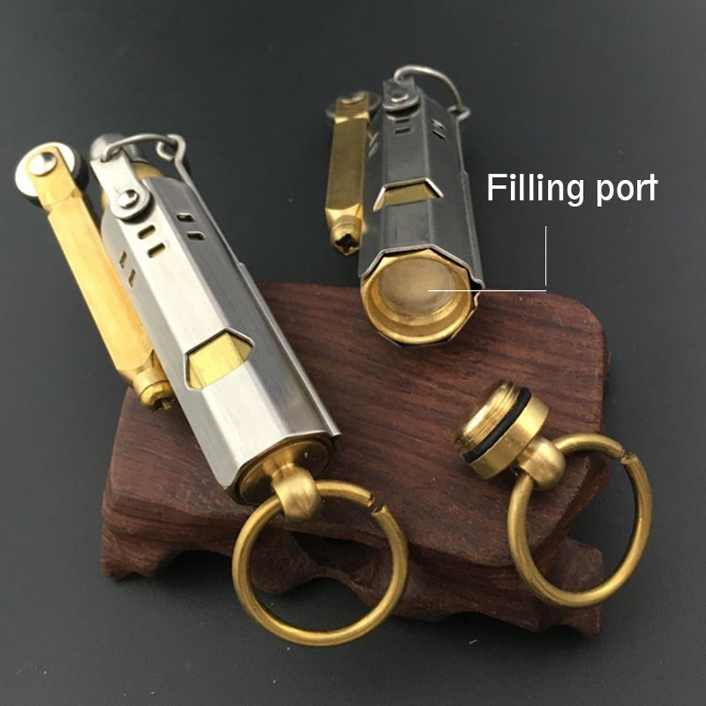 Retro Windproof Petrol Flint Lighter Vintage Metal Smoking Accessory Gift 3