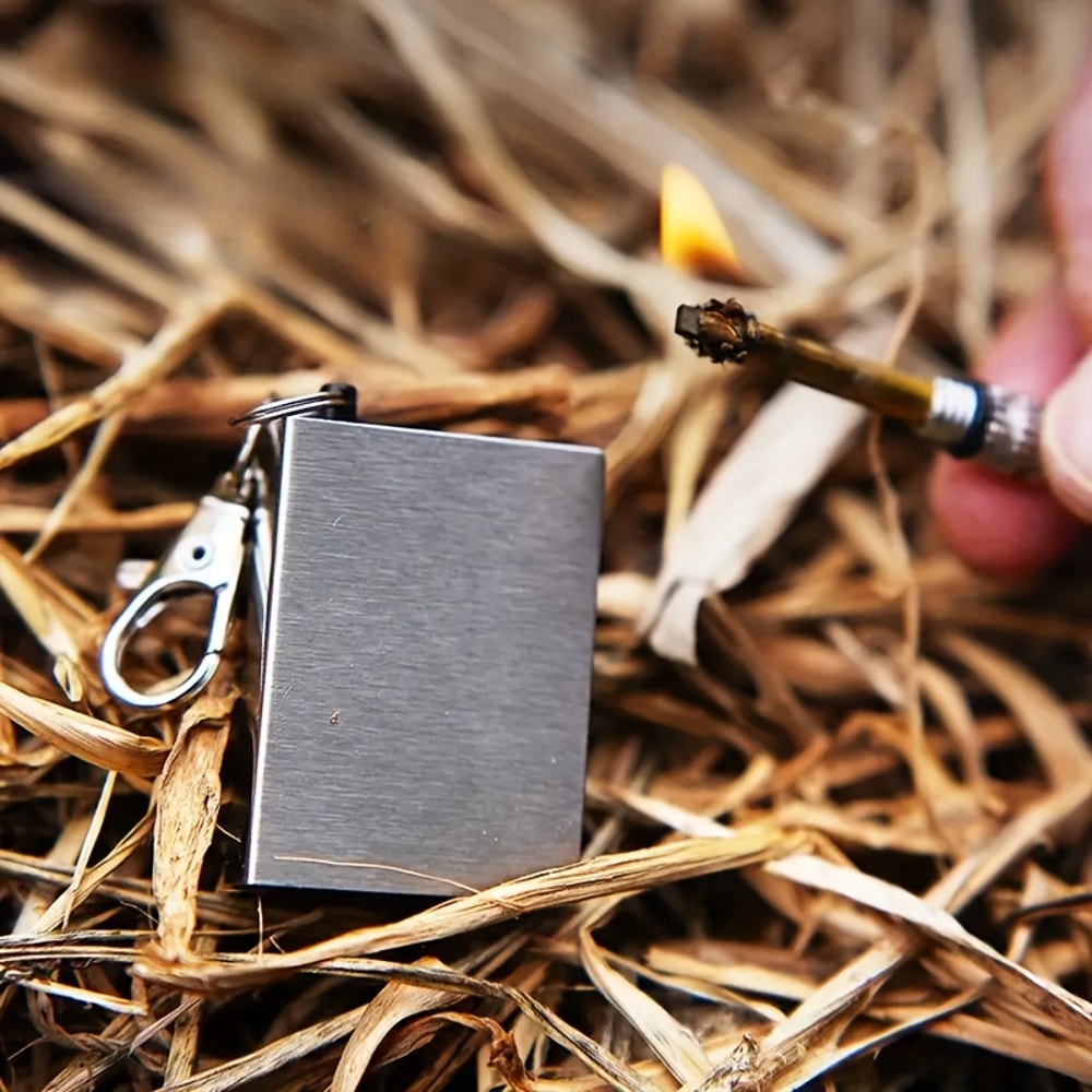 Portable Waterproof Survival Lighter Keychain Emergency Camping Fire Starter 2