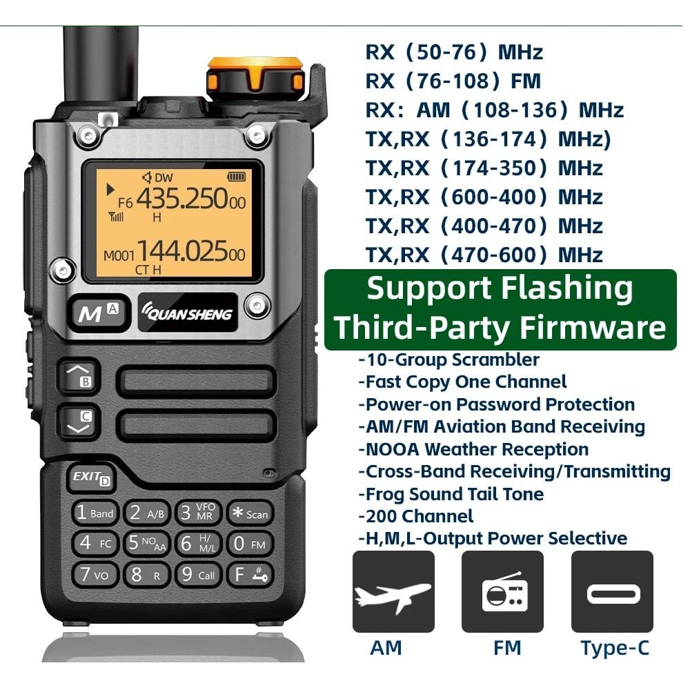 UV Long Range Walkie Talkie Two Way Radio Wireless Transceiver 0