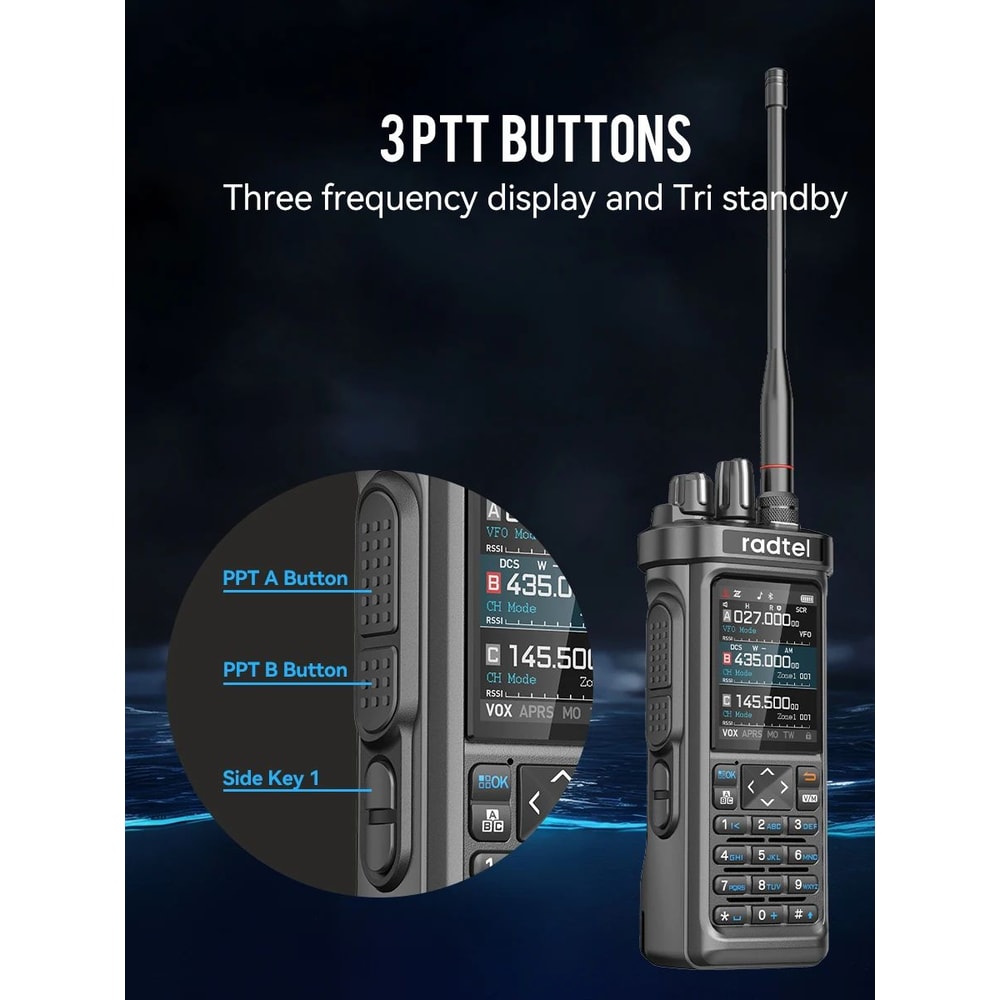 PRO Ham Radio With GPS Bluetooth MultiBand Receiver 5