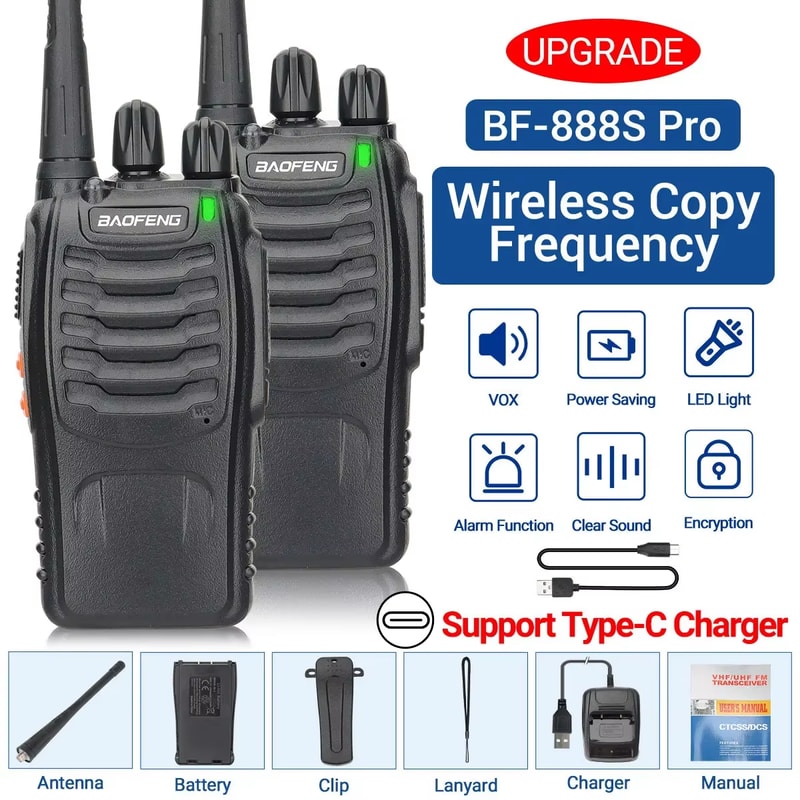 Long Range Walkie Talkie UHF Portable TwoWay Radio For Hunting 7
