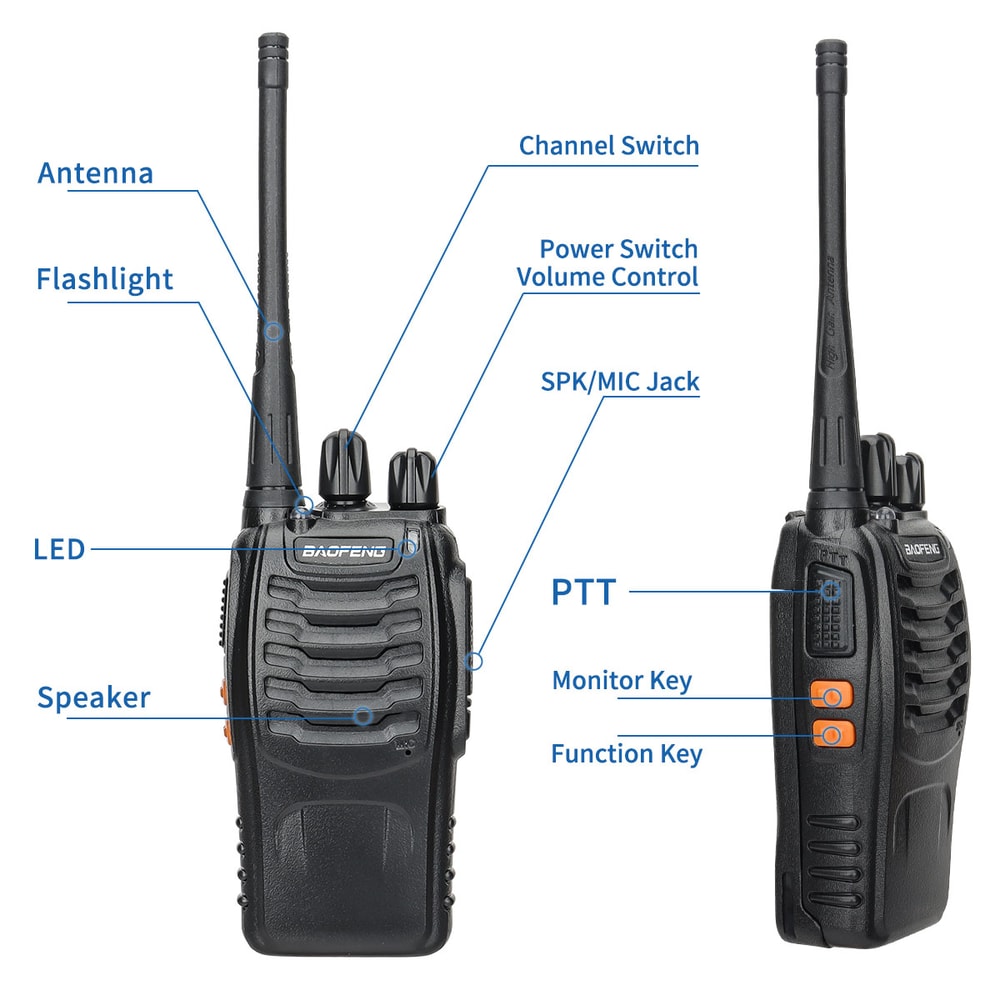 Long Range Walkie Talkie UHF Portable TwoWay Radio For Hunting 5