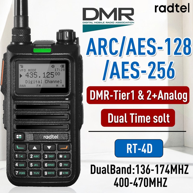 Dual Mode DMR Radio Digital Walkie Talkie With Channels 1