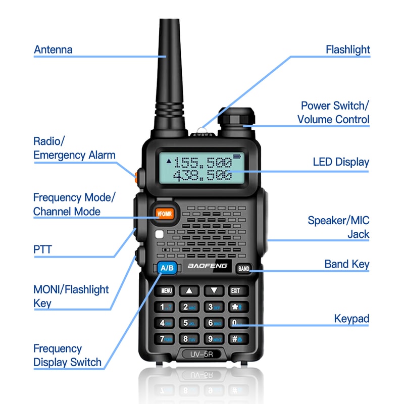 UV Dual Band Walkie Talkie Long Range Portable Ham Radio 4