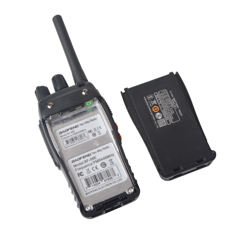 Portable Walkie Talkie UHF TwoWay Radio With USB Charger Headset 2