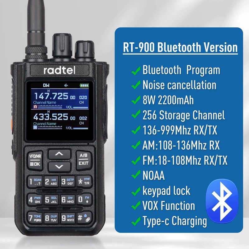 Full Band Ham Radio Walkie Talkie With Channels For Aviation Marine 7