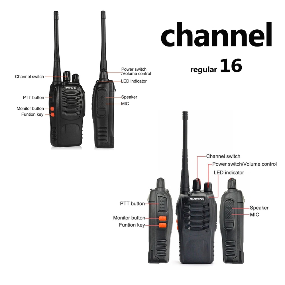 Long Range Walkie Talkie With Headphones Channel TwoWay Radio 3