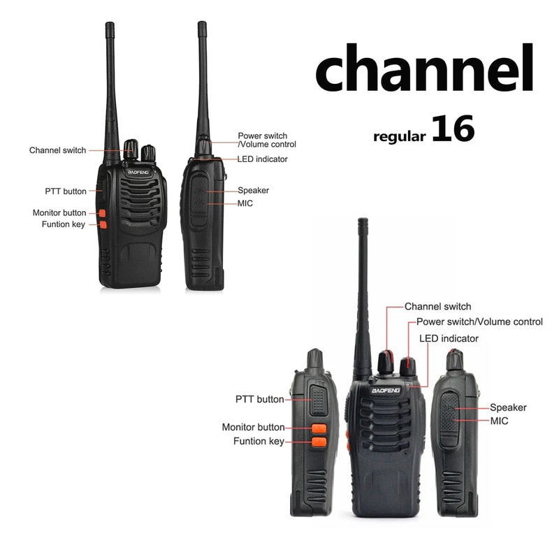 Long Range Walkie Talkie With Headphones Channel TwoWay Radio 3