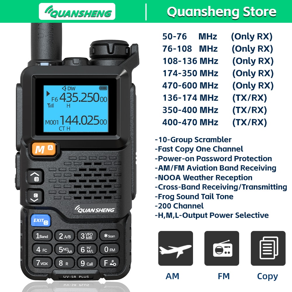 UV Plus LongRange TwoWay Radio For Ham Wireless Communication 5