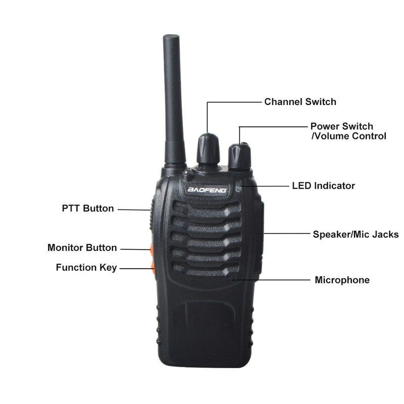 Rechargeable UHF Channel Walkie Talkies