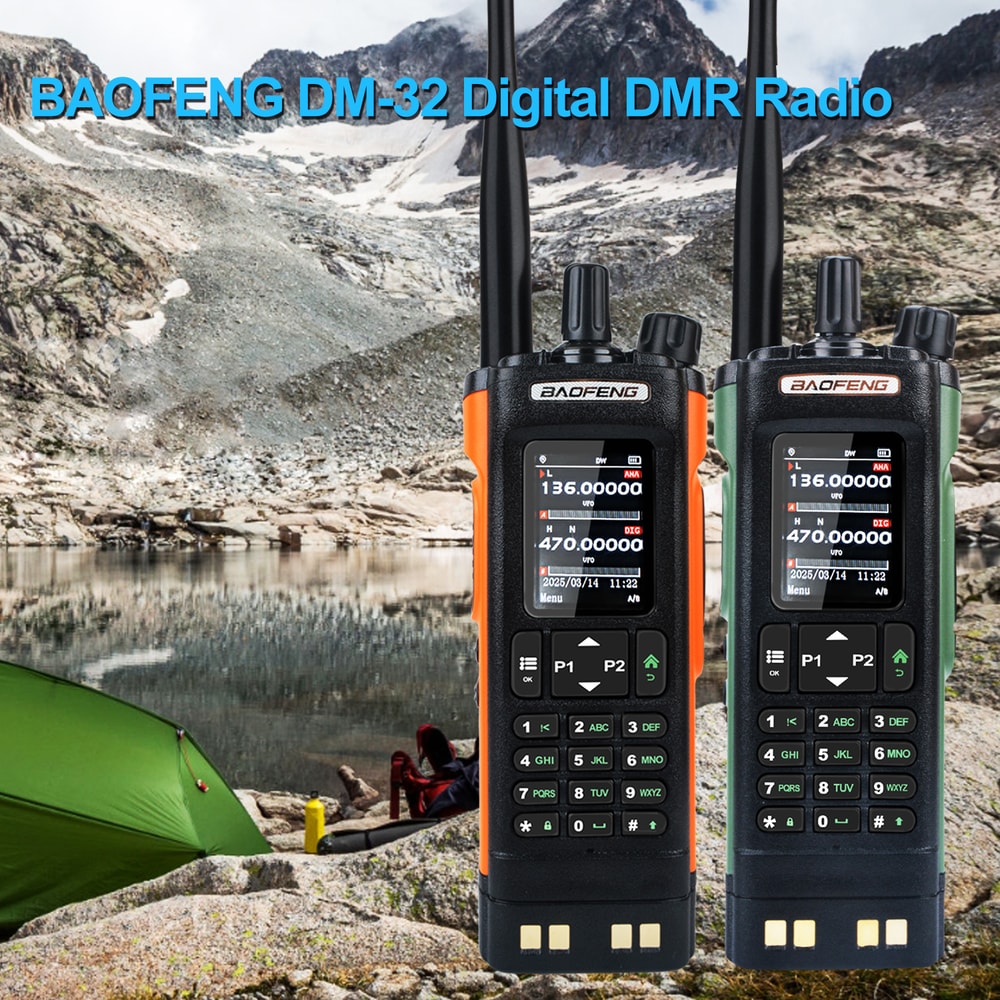 DMR Digital Dual Band Walkie Talkie With GPS Encryption 0