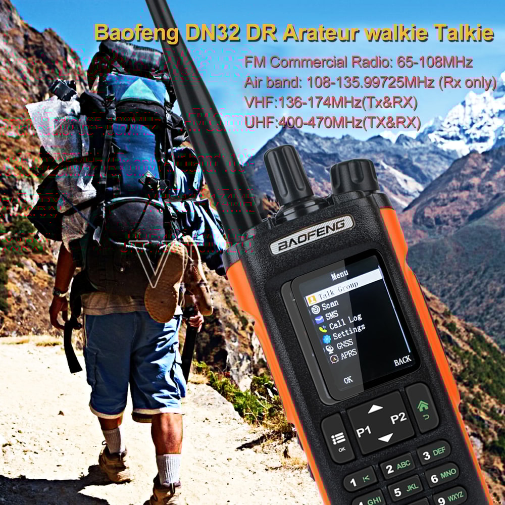 DMR Digital Dual Band Walkie Talkie With GPS Encryption 1