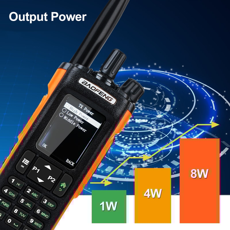 DMR Digital Dual Band Walkie Talkie With GPS Encryption 3