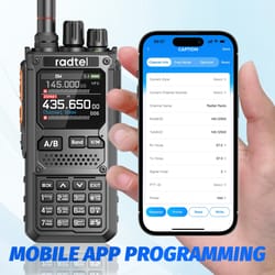 long range walkie talkie with bluetooth & ham radio capabilities