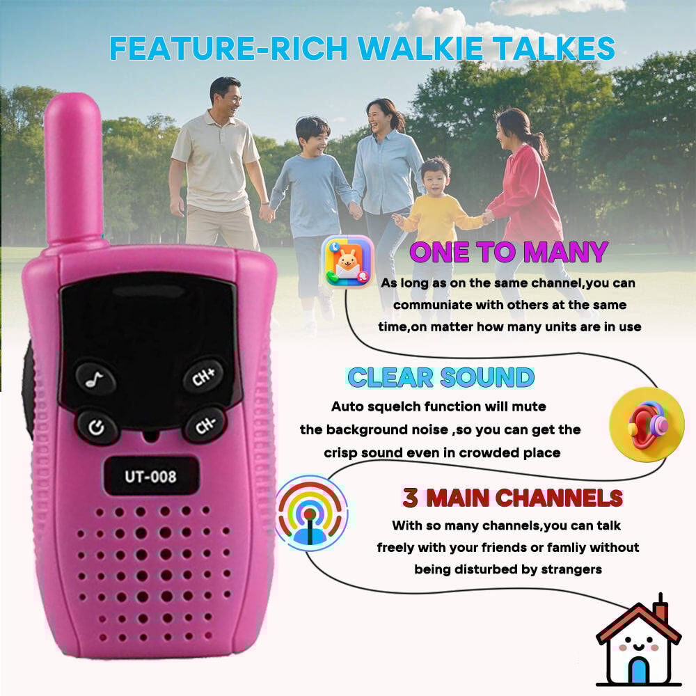 Kids Mini Walkie Talkie Set Long Range Portable Two Way Radio For Outdoor Play 3