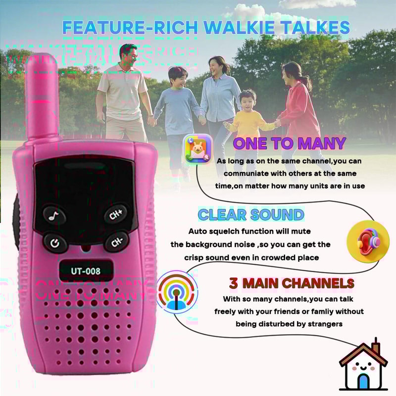 Kids Mini Walkie Talkie Set Long Range Portable Two Way Radio For Outdoor Play 3