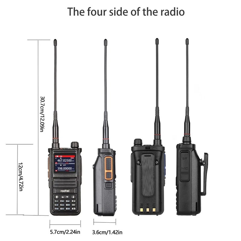 Full Band Ham Radio Channel Two Way Radio With NOAA Air Band Scanner USB C 5
