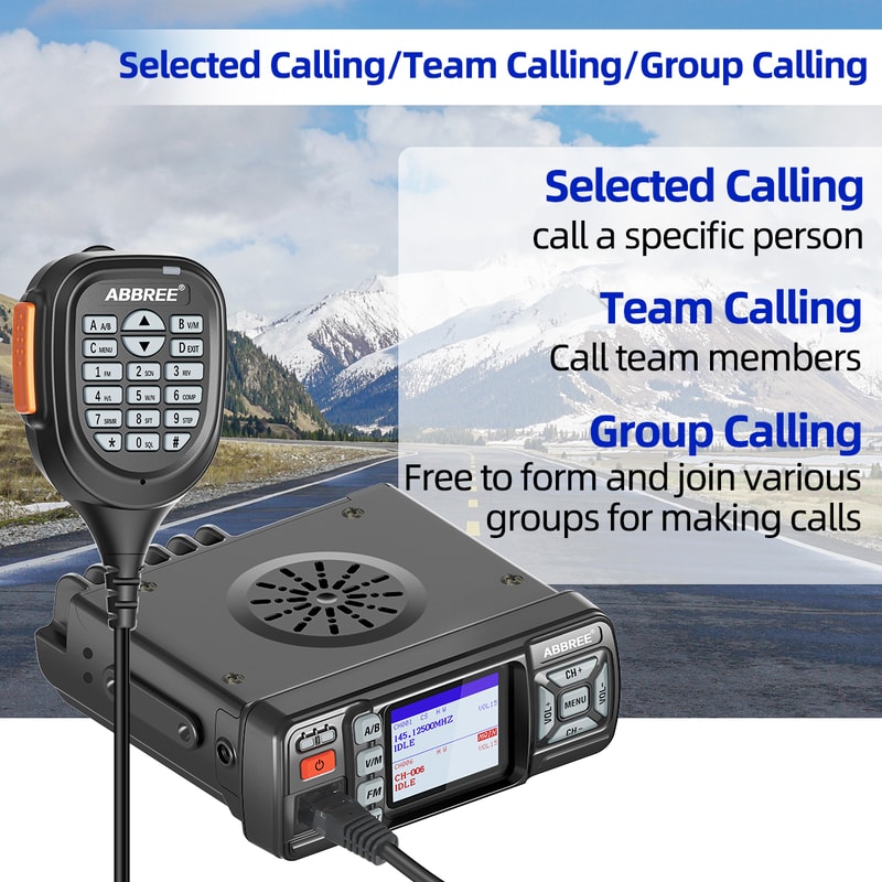 Long Range Dual Band Mobile Radio UHF VHF Car Walkie Talkie With Voice Encryption 4