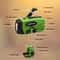 Solar Hand Crank Emergency Radio With NOAA Weather Alert USB Charger Flashlight 5