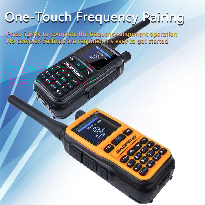 Mini Walkie Talkie UV Dual Band Radio with Type C Charging & Dual PTT